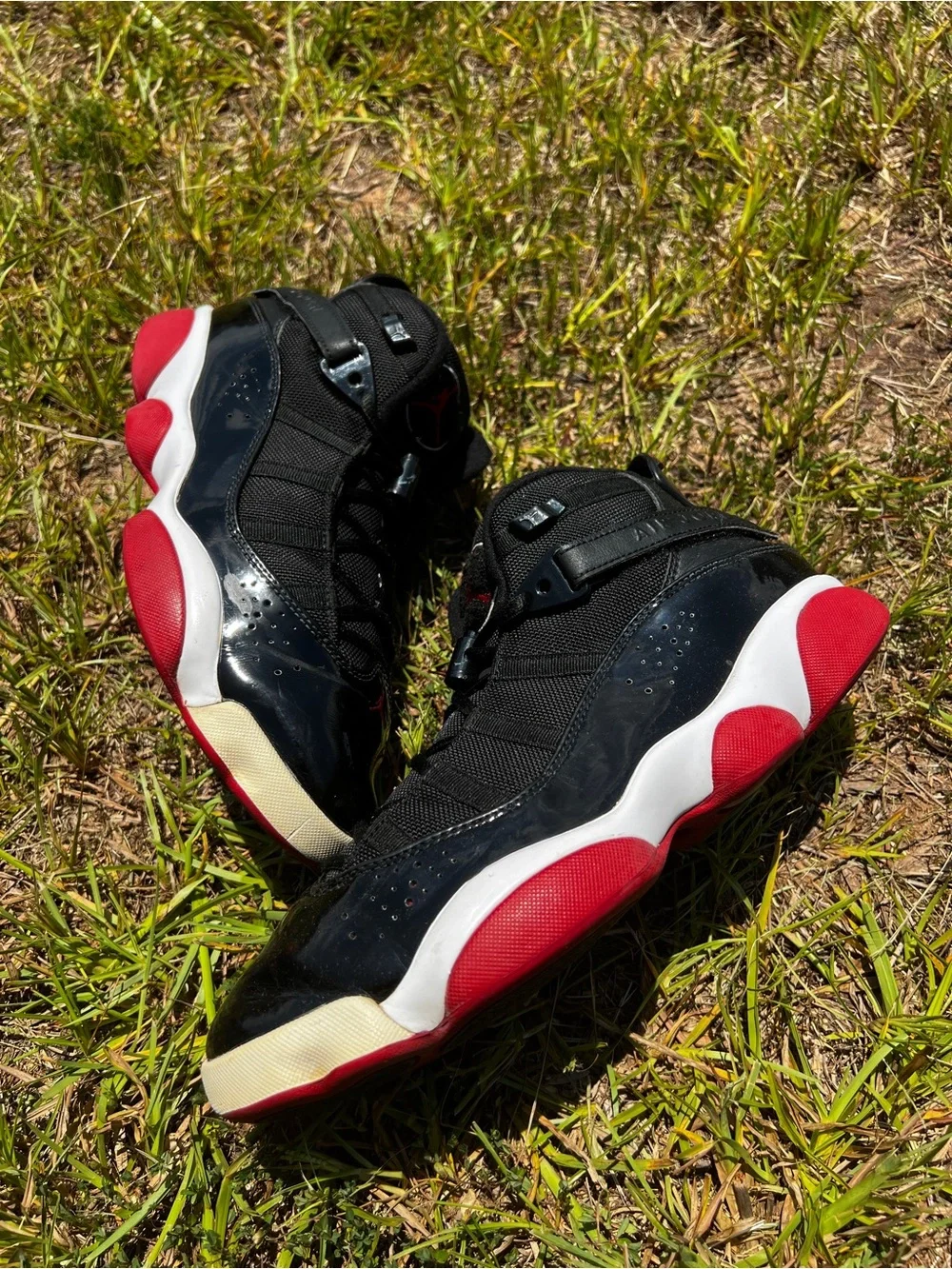 CLEAN Air Jordan size 10.5 Bred 6 Rings Red shoes